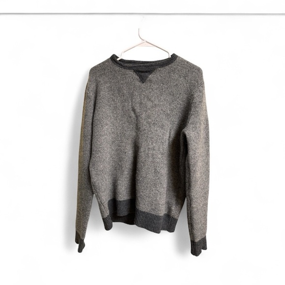 J. Crew Other - J.Crew 100% Wool Sweater Mens Medium Gray Crewneck Knit Pullover